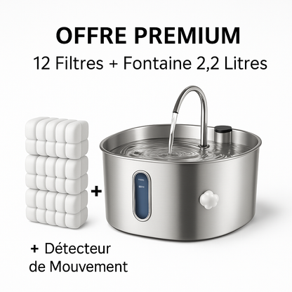 Fontaine à eau pour chat avec système de filtration